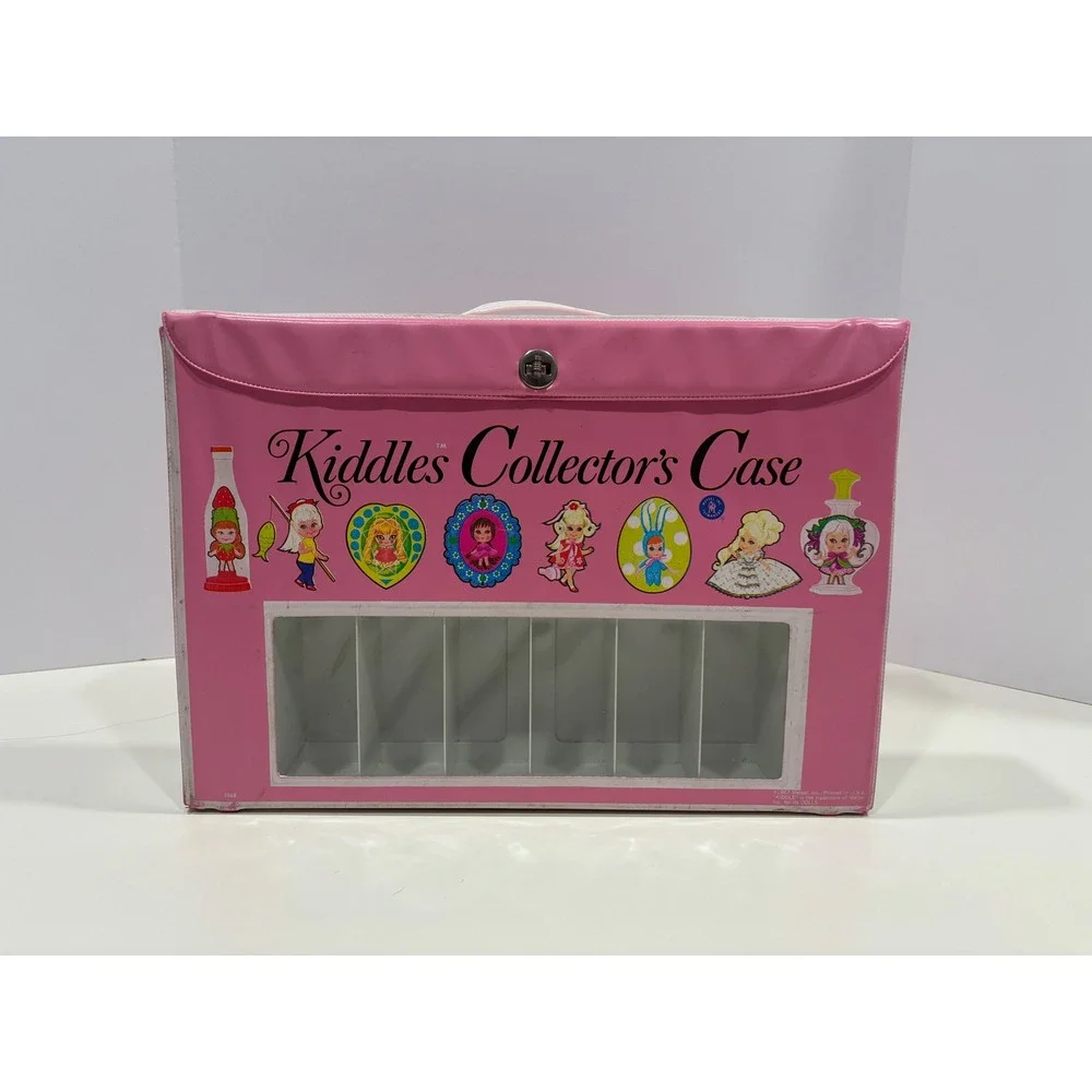 Vintage 1967 Mattel Liddle Kiddles Collector Case Pink Vinyl Carrying Doll Case